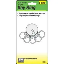 Easy-Release Key Ring – Durable Zinc-Alloy Retractable Clip 1