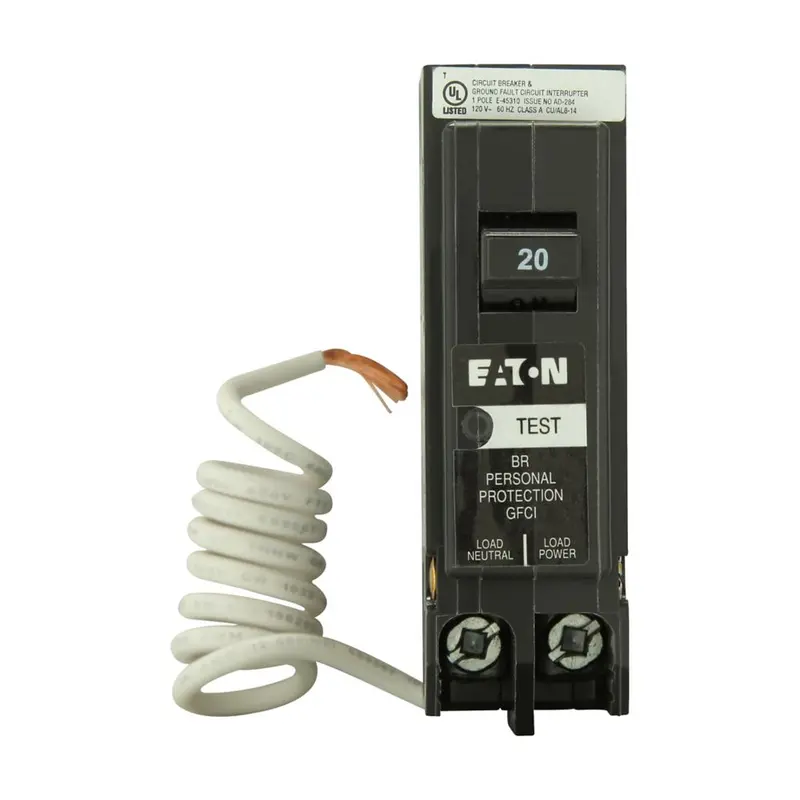 Eaton Br Series 20-Amp Gfci Circuit Breaker For Residential Panels 1