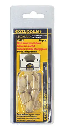 Eazypower Mushroom-Style B-Plug Set – 20-Piece, 3/8-Inch Diameter 1