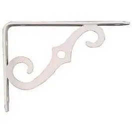 Elegant Antique-White Ornamental Shelf Bracket – 5 In × 3.5 In 1