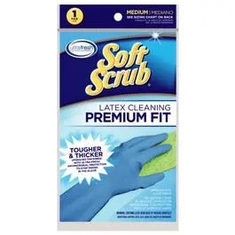 Embossed-Grip Latex Gloves – Medium Size, Pair 1