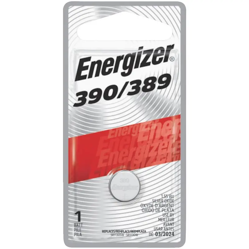 Energizer 390/389 Dual-Compatible Silver Oxide Battery, 1.55V 1