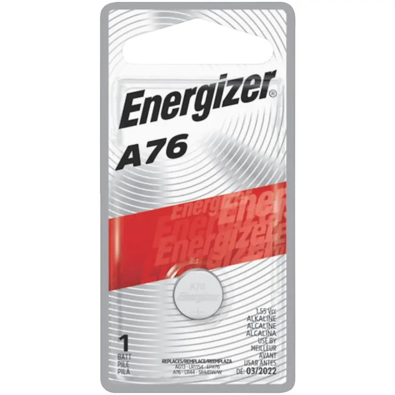Energizer A76 Alkaline Button Cell Battery, 1.5V 1