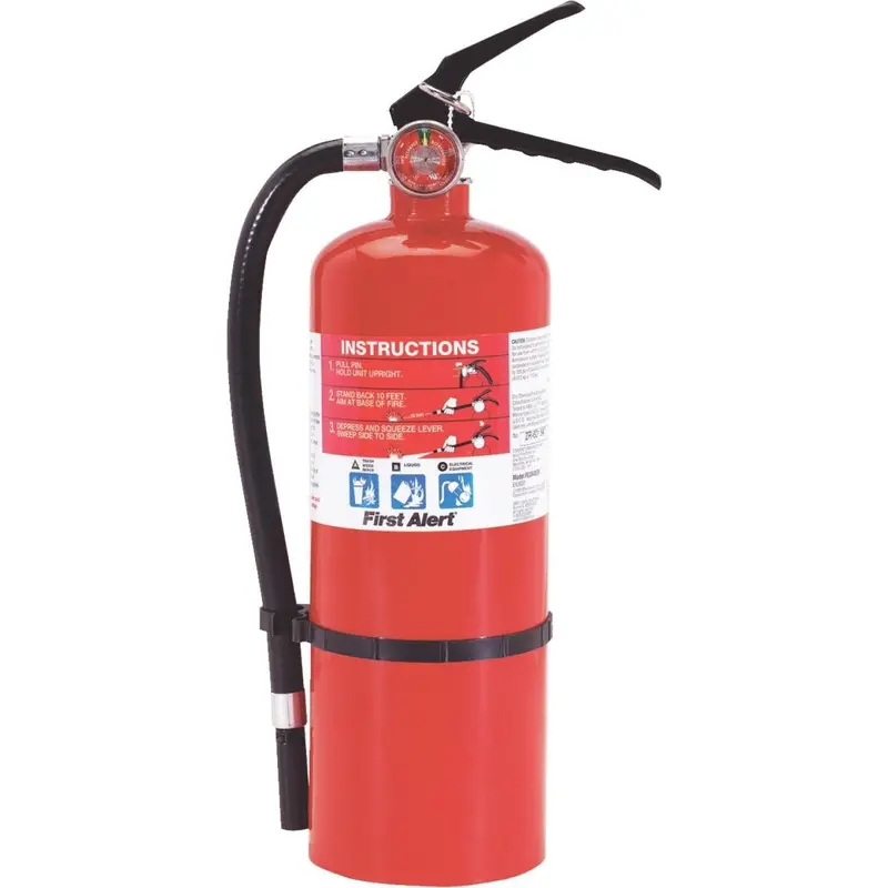 First Alert Rechargeable Fire Extinguisher – Class A:B:C, 3-A:40-B:C Rating 1