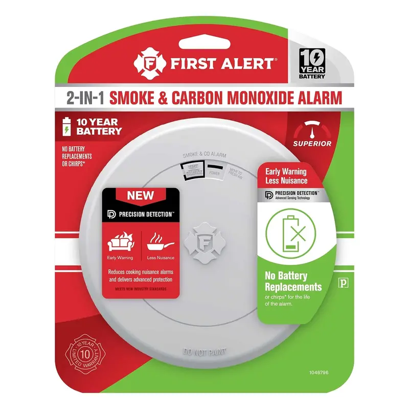 First Alert Smco210 10-Year Sealed Battery Smoke & Carbon Monoxide Alarm – Slim Design 1