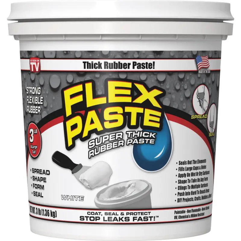 Flex Paste Rubberized Sealant – 3 Lb White Tube 1