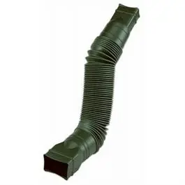 Flexible Green Poly Downspout Extension – 24 To 55-Inch Adjustable Reach 1