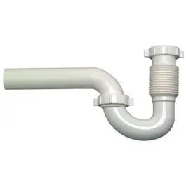 Flexible P-Trap Drain Assembly: 1-1/4" Or 1-1/2" Od Tube Slip Joint To 1-1/2" Od Wall Drain 1