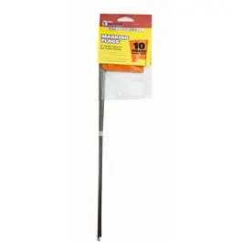 Fluorescent Orange Marking Stake Flags – 15" Height, 10-Pack 1