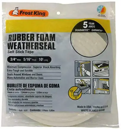 Foam Tape Adhesive Strip – 3/4 Inch X 10 Feet X 5/16 Inch Thickness 1