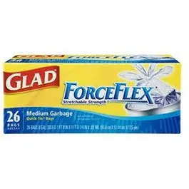 Force Flex Medium-Duty Garbage Bags – 8-Gallon, White, 26-Count 1