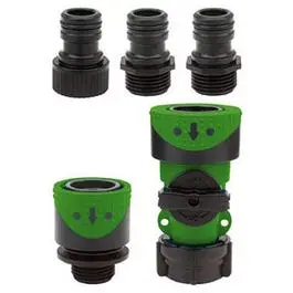 Full-Flow Quick-Connect Hose End And Faucet Adapter Set 1