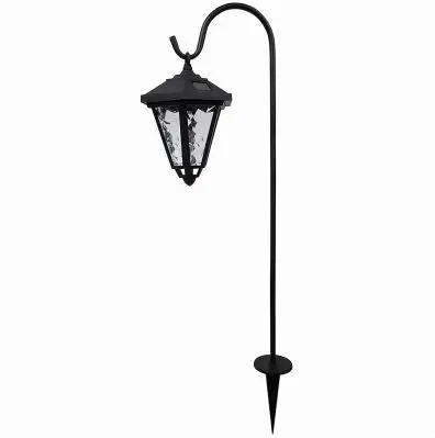 Fusion Solar-Powered Hanging Coach Light With Included Shepherd’S Hook 1