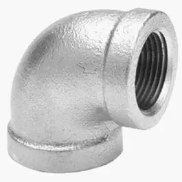 Galvanized 90° Elbow Fitting – 1.5-Inch Diameter 1
