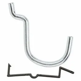 Galvanized Curved Pegboard Hook, 1.5-Inch, Pack Of 6 1