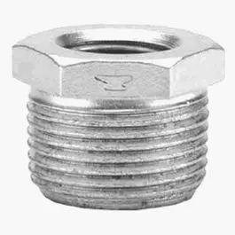Galvanized Hex Bushing – 3/8-Inch To 1/4-Inch Reducing Fitting 1