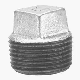 Galvanized Pipe Plug – 1-1/2-Inch Threaded Cap 1