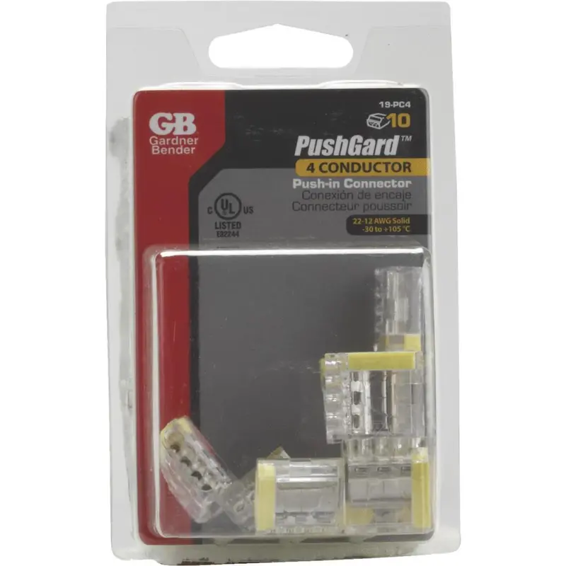 Gardner Bender Pushgard 4-Port 600V Wire Connector Pack (10 Count) 1