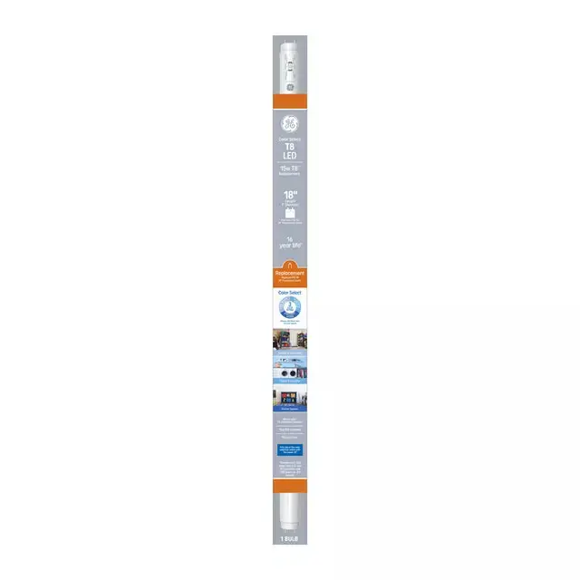 Ge Color Select T8 Led Tube Light – 15W, Daylight White, Single-Pack 1