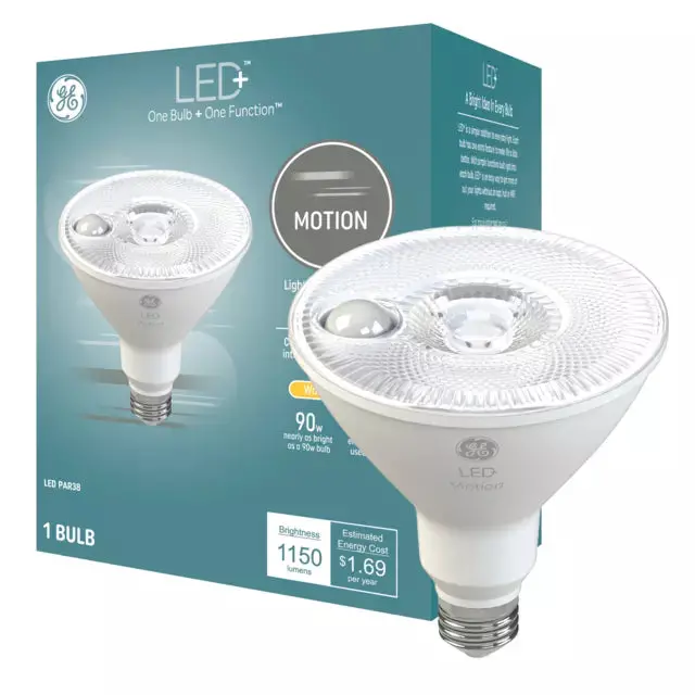 Ge Led+ Par38 Motion-Sensor Floodlight – Outdoor Security Bulb With Smart Detection 1