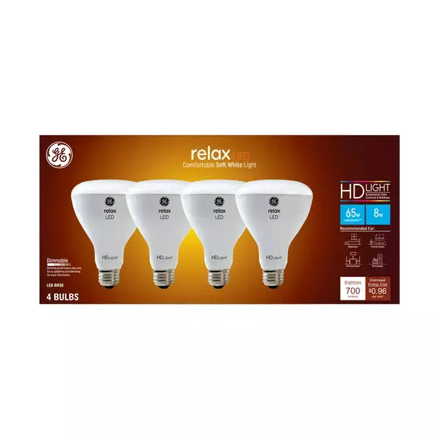Ge Relax Hd Br30 Led Indoor Floodlight Bulb – 65W Equivalent, Dimmable 1
