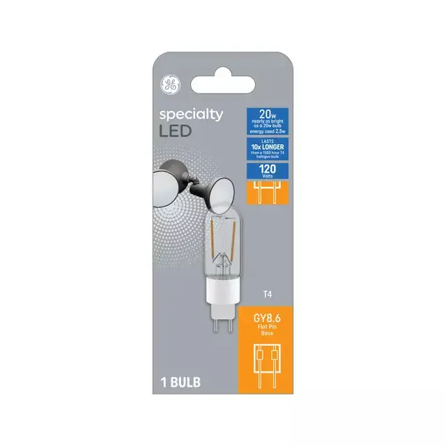 Ge Specialty Led Bulb – 20-Watt T4 Replacement, Soft White Output 1