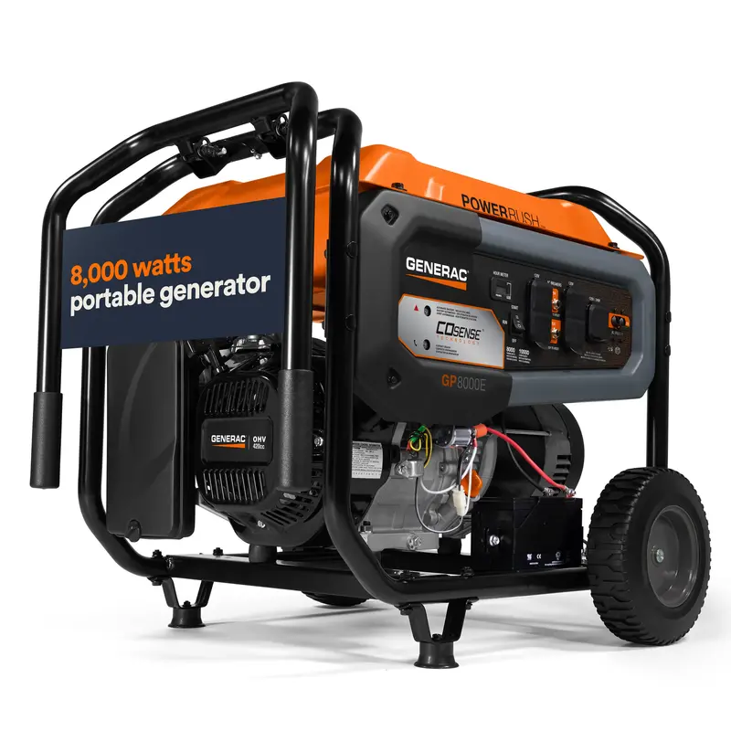 Generac 8000W Portable Generator – Electric Start With Cosense Technology (Model 49St/Csa) 1