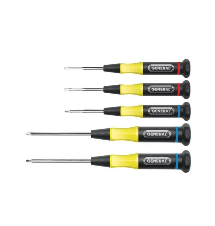 General Tools Precision Screwdriver Set – Five-Piece (3/32" & 1/8") 1