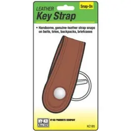 Genuine Leather Key Strap With Metal Clip Fastener 1