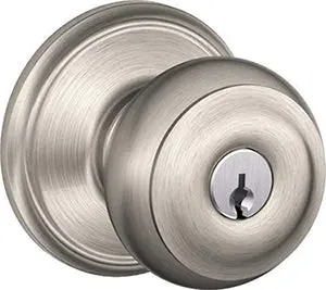 Geo619 Georgian Satin Nickel Keyed Entry Door Lock 1