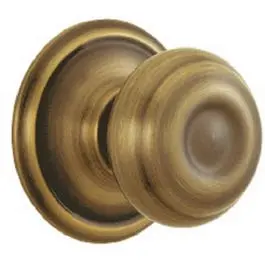 Georgian-Style Antique Brass Passage Door Lockset 1