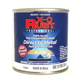Gloss Enamel Paint — Blue, 1/2-Pint, Indoor/Outdoor Use 1