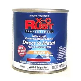 Gloss Enamel Paint — Bright Red, 1/2-Pint, Indoor/Outdoor Use 1