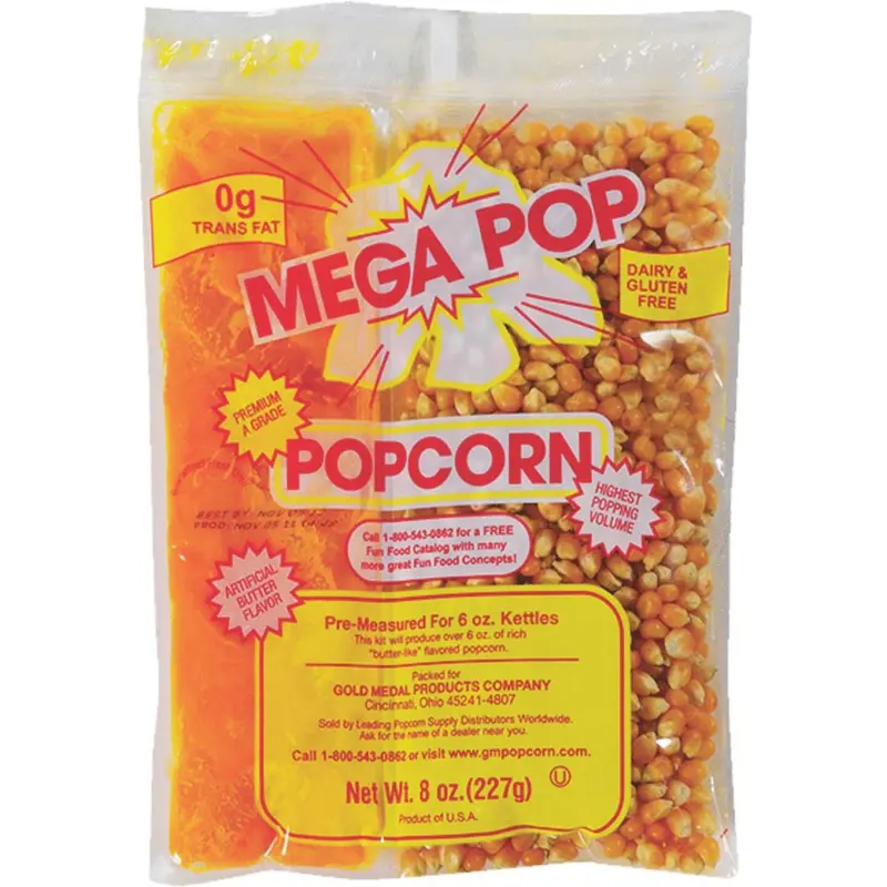 Gold Medal Mega Pop 6-Ounce Popcorn Kit – Pack Of 36 1