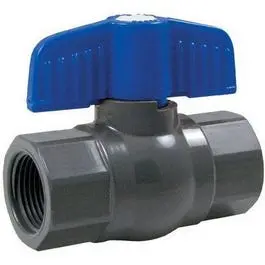 Gray Pvc Threaded Ball Valve – 1-1/4-Inch Npt 1