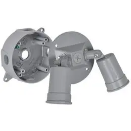 Gray Round Double Floodlight Socket Holder Kit 1