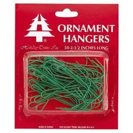 Green Christmas Ornament Hooks – 2-1/2 Inch, 50-Pack 1