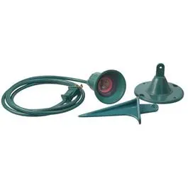 Green Floodlight Socket Holder With Integrated Power Cord 1