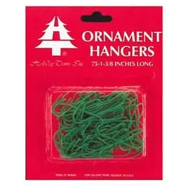 Green Ornament Hanging Hooks – 75-Piece Holiday Decor Accessory Pack 1