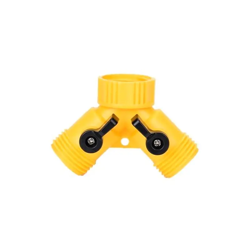 Green Thumb 2-Way Y-Hose Connector – Polyethylene Shutoff Valve With Dual Outlets 1