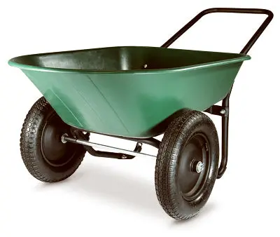 Green Thumb 2-Wheel Polyethylene Wheelbarrow – Lightweight & Durable 1