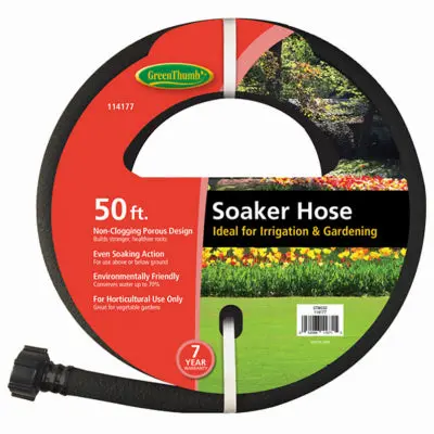 Green Thumb Rubber Soaker Hose – Perforated Drip Irrigation Hose For Gardens 1