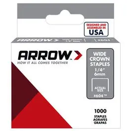 Heavy-Duty 1/4-Inch Staples – 1000-Pack For Carpentry And Drywall 1