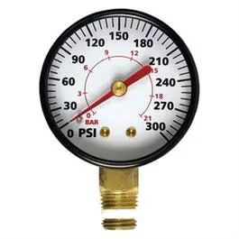 Heavy-Duty Air Compressor Pressure Gauge – 0–300 Psi, 1/4-Inch Mnpt Bottom Mount 1