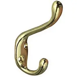 Heavy-Duty Bright Brass Hat And Coat Hook – Standard Length 1