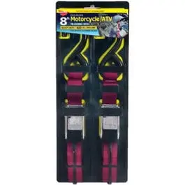 Heavy-Duty Cam Buckle Tie-Down Strap – 8 Feet, 2-Pack 1