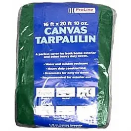 Heavy-Duty Hunter Green Canvas Tarp – 10 Ft X 12 Ft, 10-Ounce Weight 1
