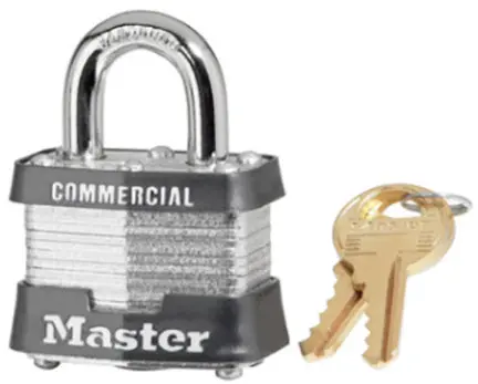 Heavy-Duty Laminated Steel Padlock – 1-9/16" Body, Weather-Resistant Finish 1