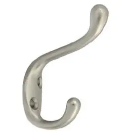 Heavy-Duty Satin Nickel Coat Hook – 75-Pound Weight Capacity 1