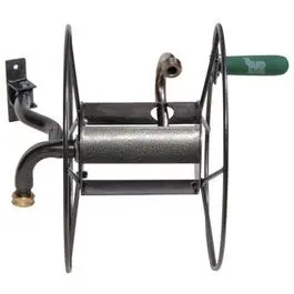Heavy-Duty Steel Garden Hose Reel – Holds 75 Feet Of 5/8-Inch Hose 1